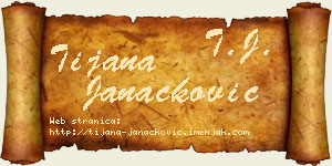 Tijana Janaćković vizit kartica